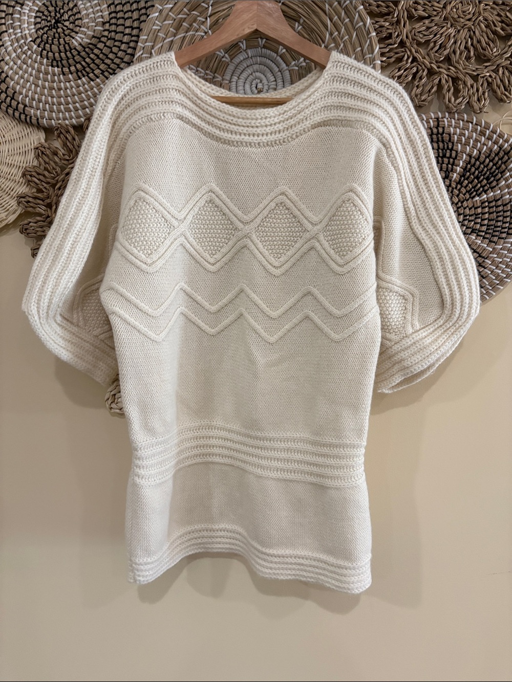 Sita Murt Tunic Sweater Alpaca blend cream color Sz 40 L